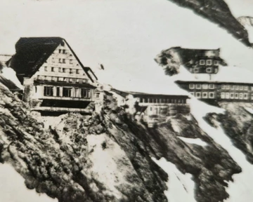 Jochhütte, abgebrannt im Oktober 1972