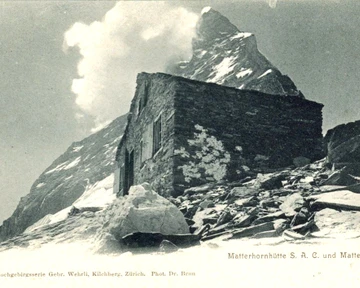 Matterhornhütte VS oberhalb von Zermatt und Matterhorn-Hochgebirgsserie